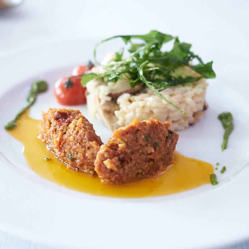 Risotto mit Tomatenpesto beim italienischen Kochkurs